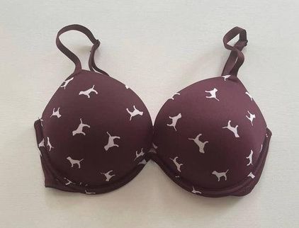 PINK - Victoria's Secret Victoria's Secret PINK Burgundy Pushup Bra