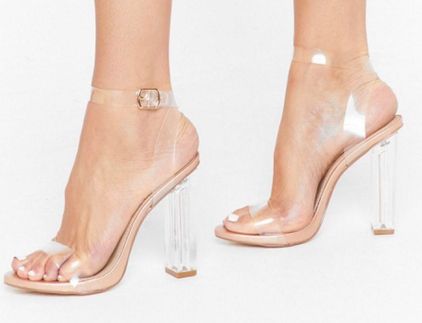 clear heels size 8