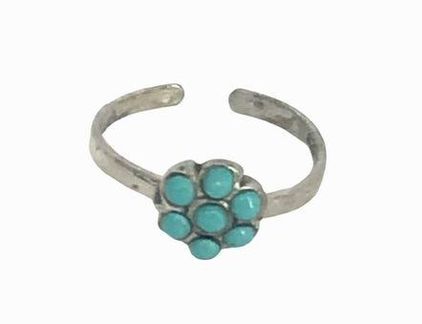 Beaded Toe Ring, 925 Sterling Silver