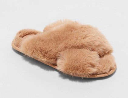 Target Fuzzy Slippers Brown Size 9 8 33 Off Retail New With