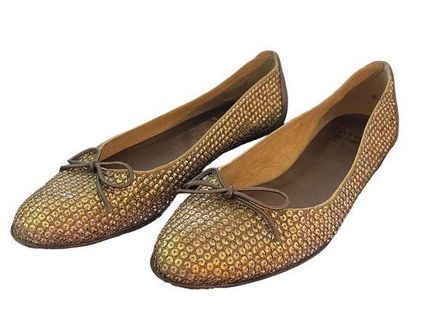 Gold sequin ballet on sale flats