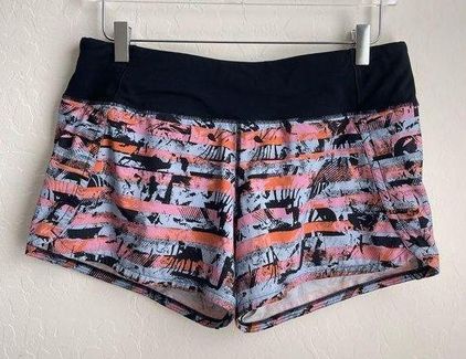 Lululemon Run Times Inversion Shorts Black Blue Orange Pink Stripe 8 - $35  - From Stephanie