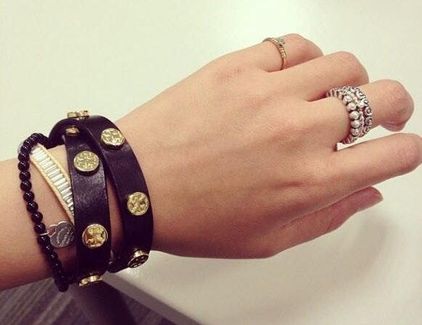 Tory Burch Double Wrap Bracelet Black - $40 (68% Off Retail) - From Brynn