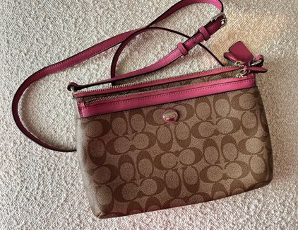 Vintage Pink Coach Signature Shoulder/cross Body Purse