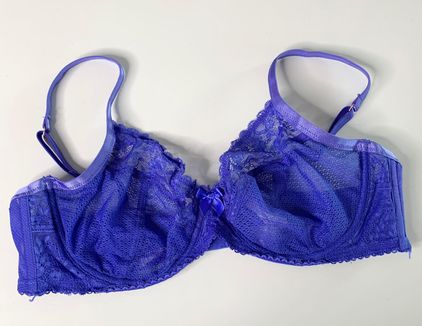 Savage X Fenty US 38D Purple Floral Lace Bra Size 38 D - $10