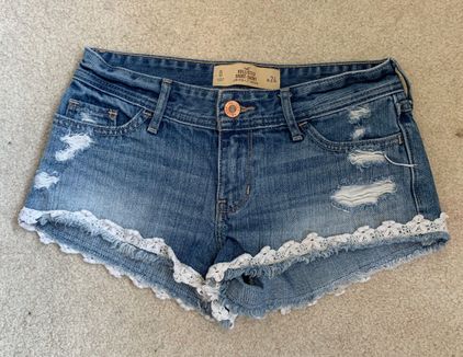 Hollister Jean Shorts Blue Size 24 - $12 (73% Off Retail) - From Racheal