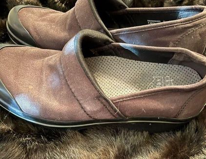 Dansko brown fabric, loafer's clogs size 38 ￼ - $34 - From Samantha