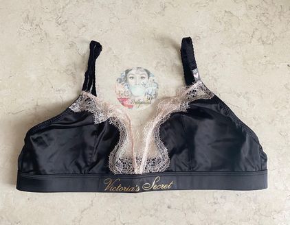 Satin and lace bralette
