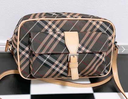 Vintage BURBERRY Bag Mini Pouch Check Blue Label