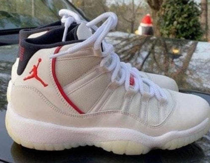 Jordan 11 tan and red hotsell