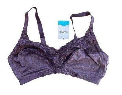 Delmira Delimira Lace Bra size 40E Purple Wireless 40DD NWT New - $18 New  With Tags - From Stephanie