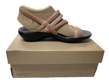Clarks Sonar Pioneer Wedge Slingback Sandals Size Praline Pink - $45 New With Tags - From Ann