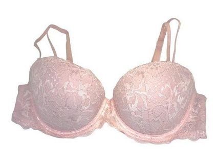 PINK - Victoria's Secret Victoria's Secret Push Up Demi Bra Size 36C pastel  pink lace Barbiecore Barbie - $23 - From Jennifer