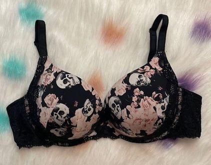 Torrid Black Floral Skull Bra Size undefined - $24 - From Tara