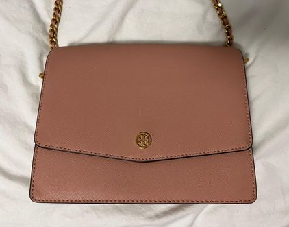 Tory Burch Leather Mini Robinson Crossbody Bag - Pink Mini Bags