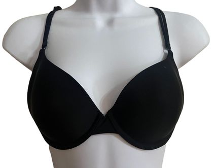 Victoria's Secret 34D Bra Push Up Black Floral Lace Demi Cup Size 34 D -  $18 - From Relove