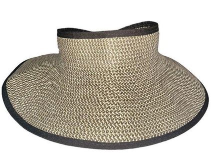 Nine West Womens Packable Sun Hat Visor Hook Look Rollable
