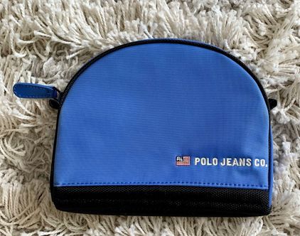 POLO RALPH LAUREN Clutch Bag Check PVC ?~ Leather Authentic Used L3126 |  eBay