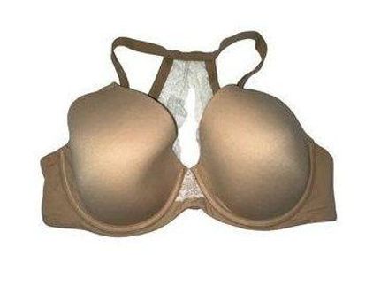 Soma Nude Underwire Lace T-Back Bra 38D Tan Size undefined