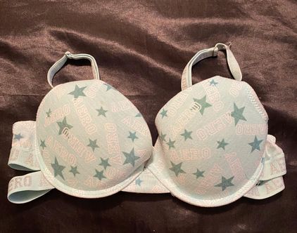 Aeropostale 36B baby blue and silver glitter push up bra Size 36 B - $11 -  From Lolligagg