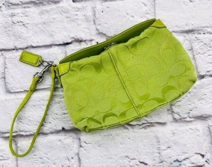 Coach Purse Lime Green Logo