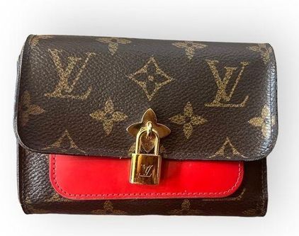 Sell Louis Vuitton Monogram Flower Compact Wallet - Brown/Red