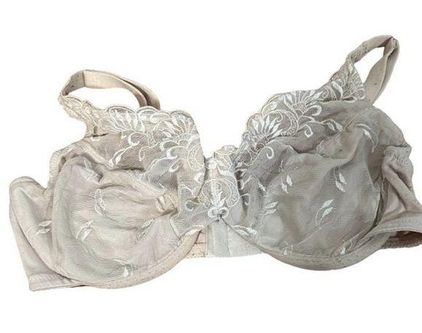 Lilyette White Lace Applique Classic Bra Women Sz 36D - $20