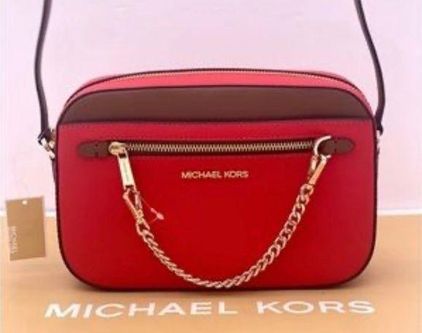 Michael Kors, Bags, Nwt Michael Kors Jet Set Chain Shoulder Bag Red