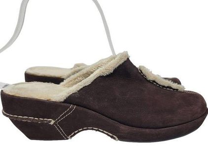 Faux fur mules & clogs