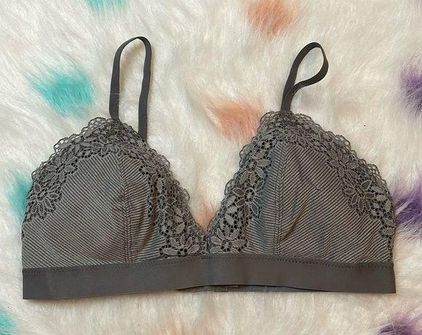 Aerie Gray Lace Bralette Size Large - $17 - From Tara