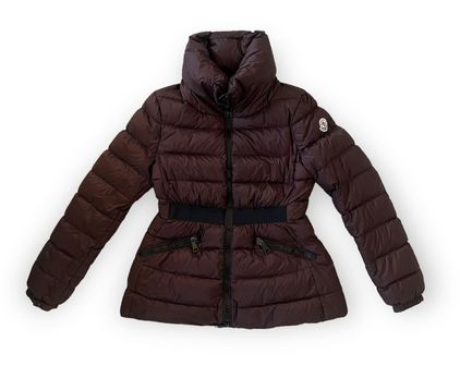 Moncler EUC High Neck Tapered Waist Down Jacket Brown - $455