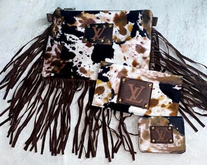 Upcycled Louis Vuitton Cowhide