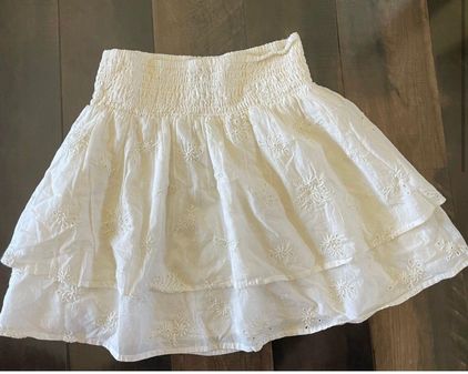 EXPRESS NEW white skirt, love shack fancy aerie dupe Tan Size