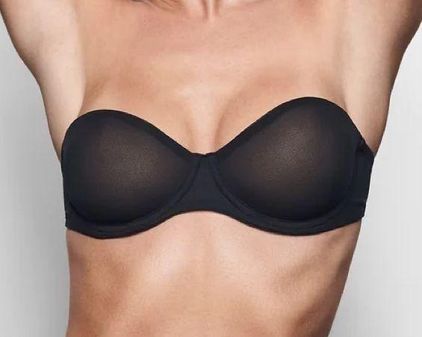 SKIMS NWT Onyx Black 40DDDD 40G Ultra Fine Mesh Strapless Bra Sheer  Underwire Size undefined - $25 New With Tags - From Cassandra