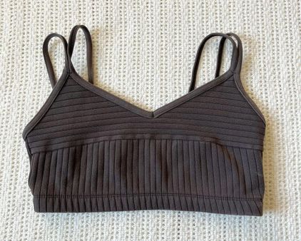 Danskin Gray Double Strap Ribbed Bralette Size Small - $7 - From