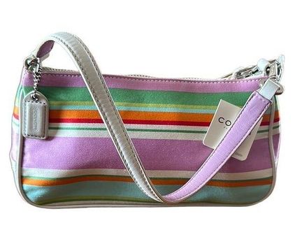 Coach multicolor sales stripe purse