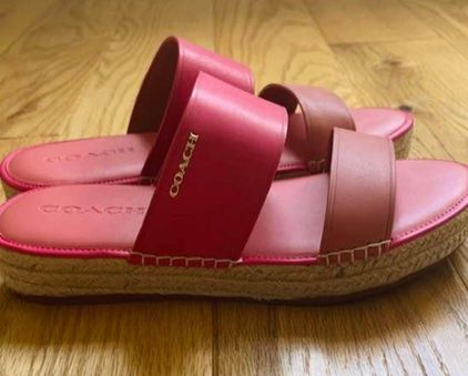 Coach Like New Franca Espadrille Slip On Platform Sandals Size 8 Salmon Pink  - $78 (56% Off Retail) - From Miranda