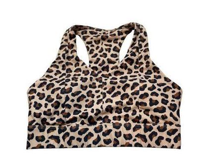 Fabletics On-The-Go Midi Medium Impact Sports Bra animal print