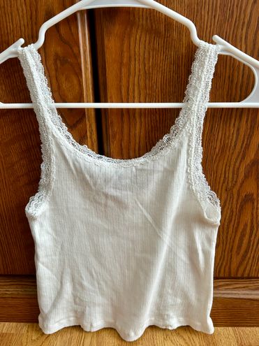 Brandy Melville, Tops, Brandy Melville Tianna Lace Tank Top White Lace