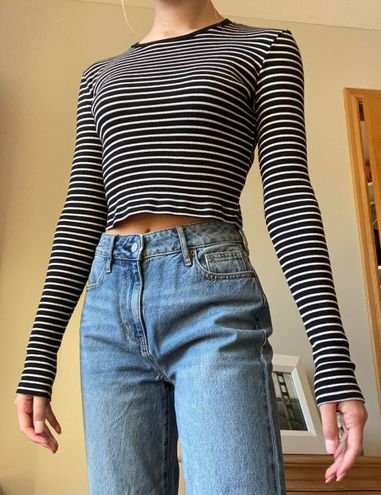 Brandy Melville Cropped Striped Long Sleeve Multiple 25 16 Off Retail From Lauren