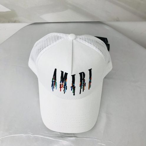 AMIRI Embroidered Paint Drip Core Logo Cap White - SS22 - US