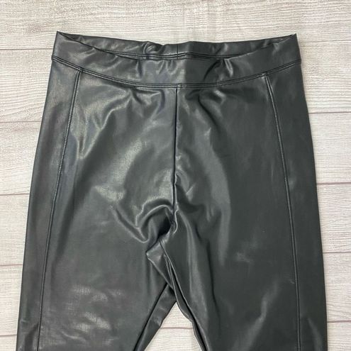 Pull-On Vegan Leather Leggings