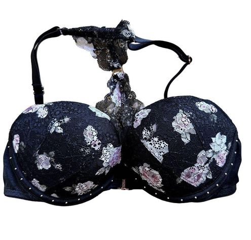 PINK - Victoria's Secret PINK Date Racerback Bra Black Size 32 C