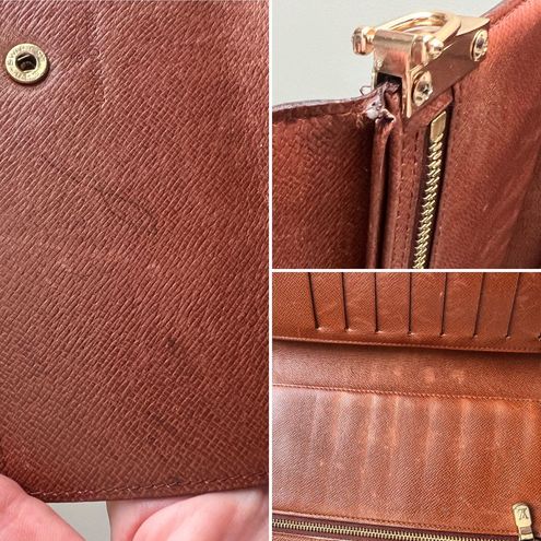 Louis Vuitton Large Monogram Wallet Crossbody Tan - $250 (75