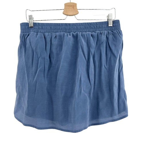 Madish One (L) Blue Elastic Waist Utility Mini Skirt Size L - $17