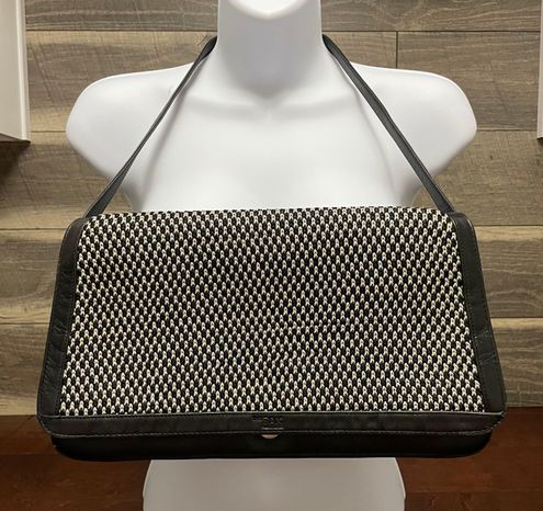 Houndstooth Pattern Flap Shoulder Bag