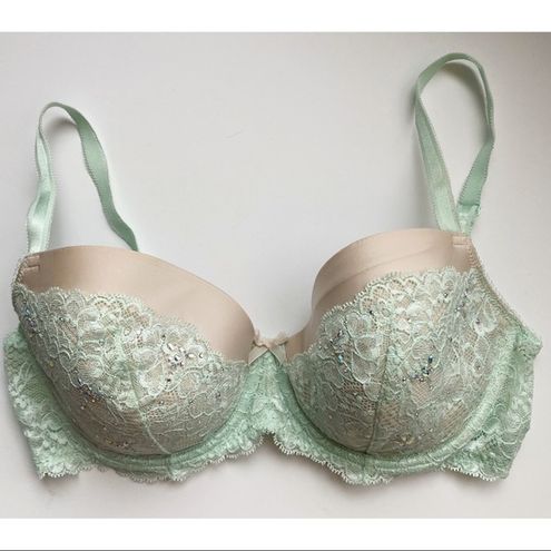 Victoria's Secret Dream Angels Lined Demi Bra In Mint Green with