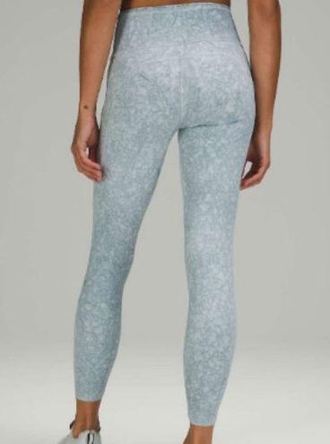 Lululemon Fast and Free Tight 25 *Nulux - City Grit White Blue