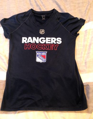 Adidas Ultimate Tee Blue New York Rangers Hockey T-Shirt Size M