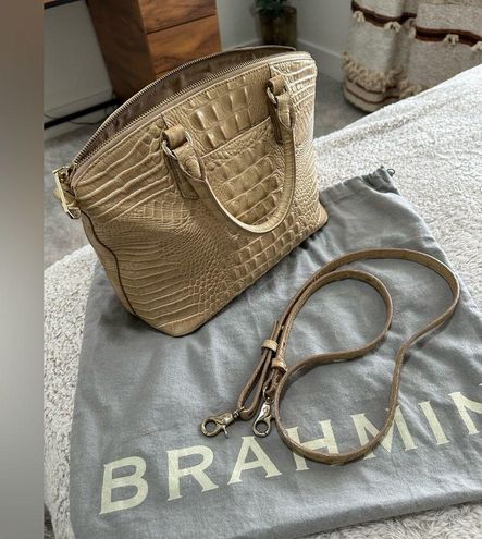 Brahmin Melbourne Large Duxbury Satchel in Linen. Sold out on